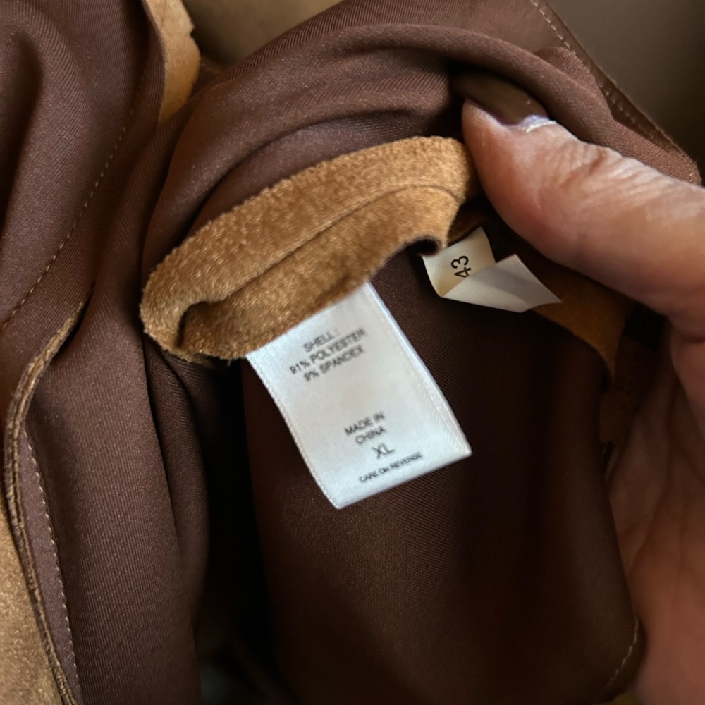 New York and Company Chic Brown Trench Coat EUC Size XL - Picture 7 of 14